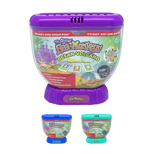 Sea-Monkeys Ocean Volcano - World's Only Instant Pet Toy - Ages 6+ (Pack of 1) Brine Shrimp Toy Aquarium Kit