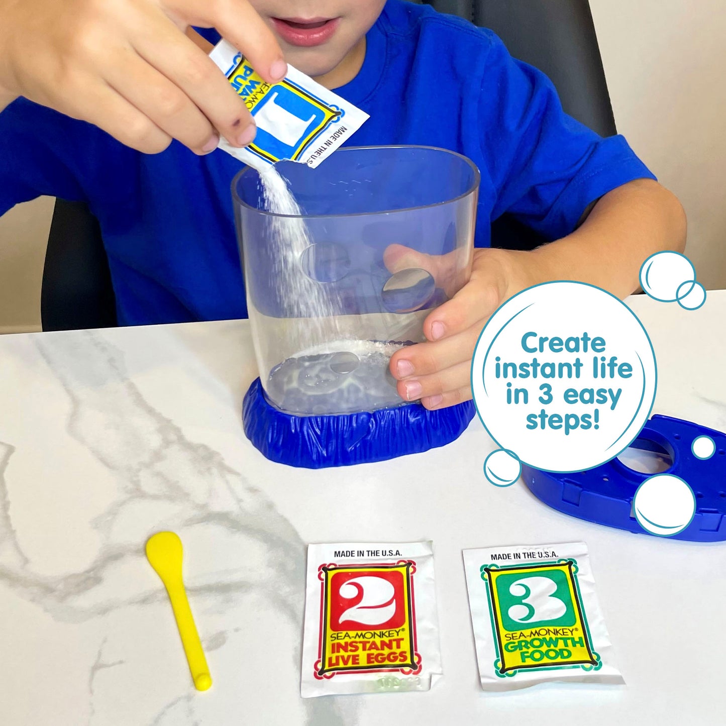Sea-Monkeys Magiquarium - World's Easiest, No-Mess Pet - Grow Your Own Pet in a Light-Up Aquarium - Ages 6 and Up - One Kit