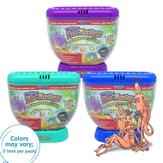 Sea-Monkeys Ocean Volcano - World's Only Instant Pet Toy - Ages 6+ (Pack of 1) Brine Shrimp Toy Aquarium Kit