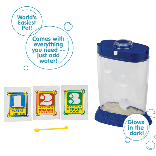 Sea-Monkeys Magiquarium - World's Easiest, No-Mess Pet - Grow Your Own Pet in a Light-Up Aquarium - Ages 6 and Up - One Kit