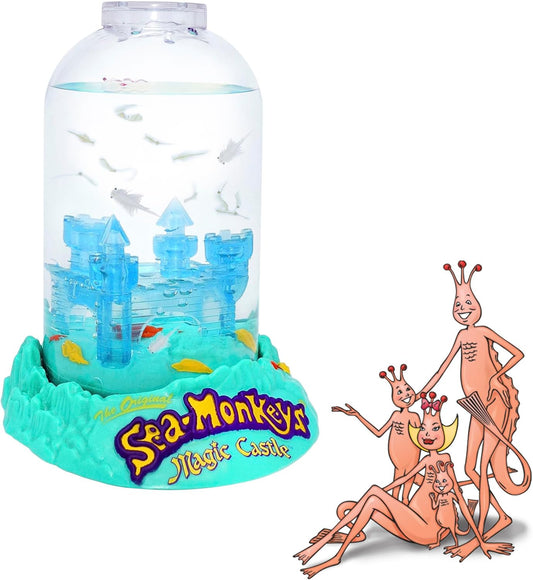 Sea-Monkeys® Magic Castle - World's Only Instant Pets® - Ages 6+ (Pack of 1) Black Eye Brine Shrimp Aquarium
