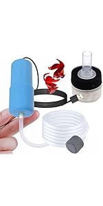 LSP Little Sea-Pals Aquarium Aerator - Silent Mini 5V 1W USB Aquarium Air Pump with Air Stone for Sea-Monkeys Brine Shrimp & Aqua Dragons Random Color