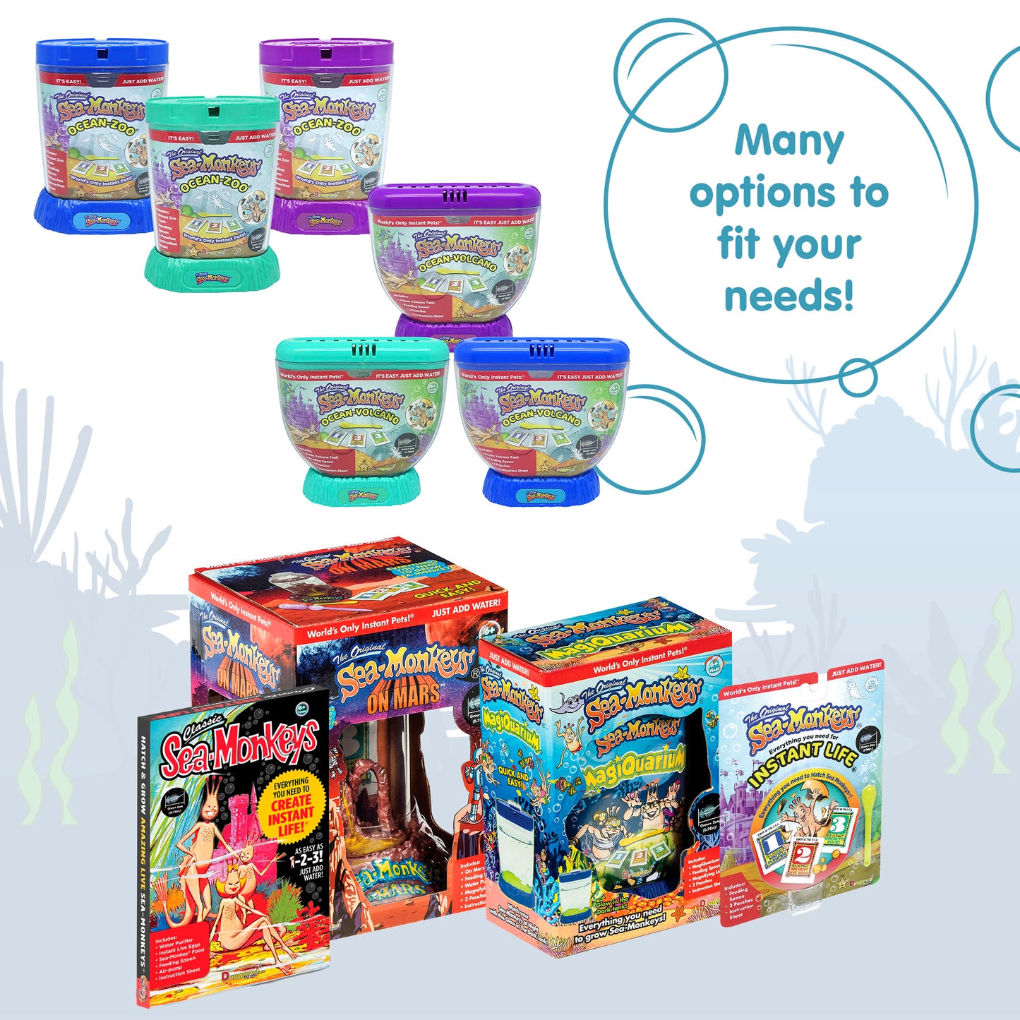 1-Gallon Sea-Monkey Pouch Package World's Only Instant Pet Toy - Ages 6+  Brine Shrimp Aquarium Kit