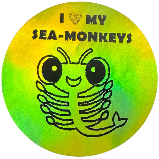 LSP "I Heart My Sea-Monkeys" Stickers 2" Random Color Little Sea-Pals