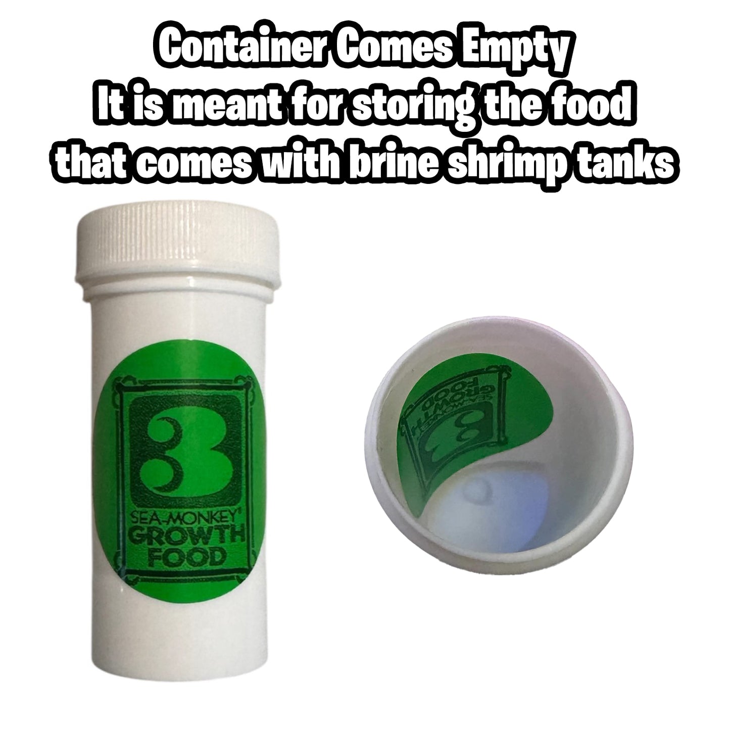 LSP Growth Food Freshness Container (Empty) for Sea-Monkeys & Brine Shrimp Tanks Little Sea Pals
